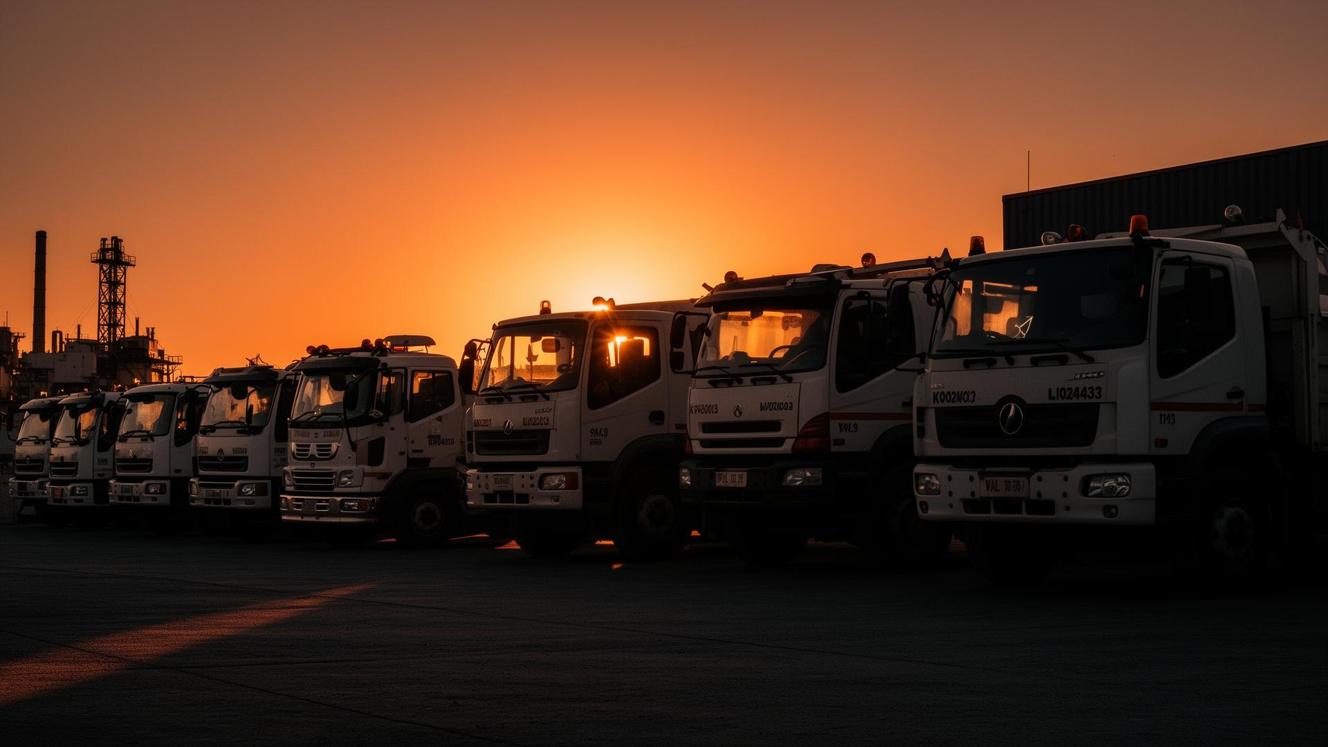Commercial fleet at dawn